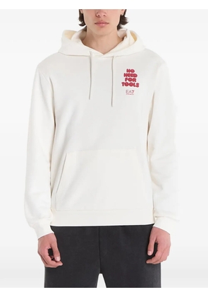 Ea7 Emporio Armani graphic-print hoodie - Neutrals