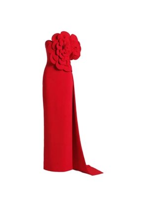 Gattinolli by Marwan floral-applique strapless gown - Red