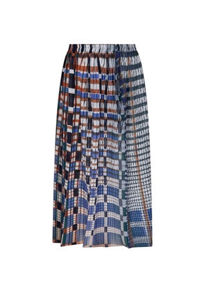 mapoésie Romeo check-pattern pleated skirt - Blue