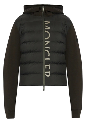 Moncler logo-print hooded padded jacket - Black