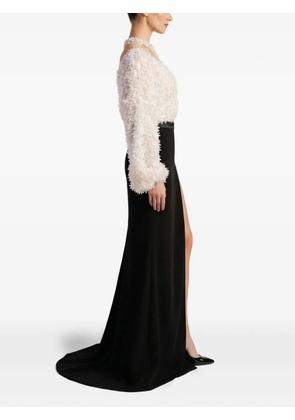 Gattinolli by Marwan floral-motif high-slit set - Black