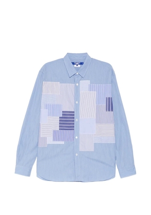 Junya Watanabe MAN patchwork striped shirt - Blue