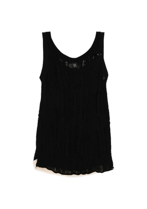 Y's cable-knit tank top - Black