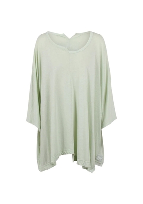 Black Label oversized notched-neck T-shirt - Green