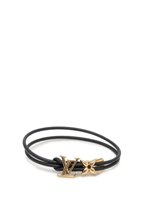 Louis Vuitton Pre-Owned 2024 Leather LV Bloom Bracelet costume bracelet - Black