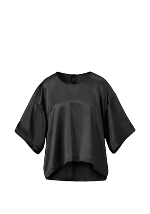 Almaz satin-finish high-low top - Black
