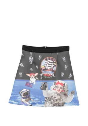 The Artistylist graphic-print A-line skirt - Black
