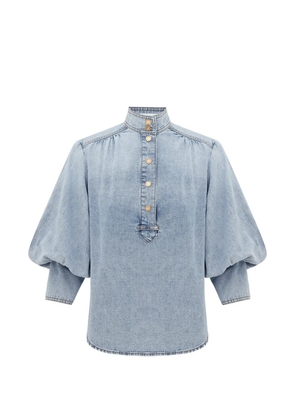 ZIMMERMANN balloon-sleeve bow-detail blouse - Blue