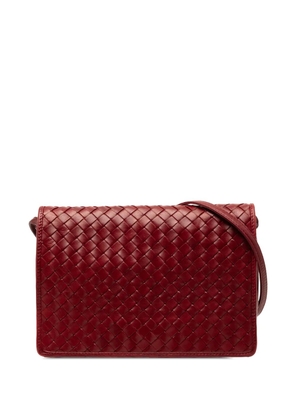 Bottega Veneta Pre-Owned 20th Century Nappa Intrecciato Flap crossbody bag - Red