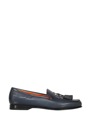 Santoni tassel-detail leather loafers - Blue