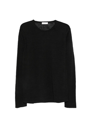 Roberto Collina fine-knit long-sleeve sweater - Black