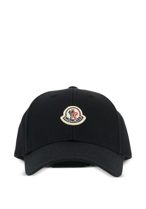 Moncler logo-patch cap - Black