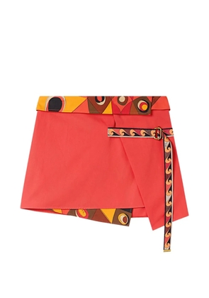 PUCCI cotton wrap skirt - Orange