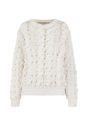 Comme Des Garçons open-knit sweater - White