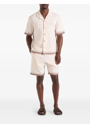 Manière De Voir Juan baroque-print contrast-trim shirt - Neutrals