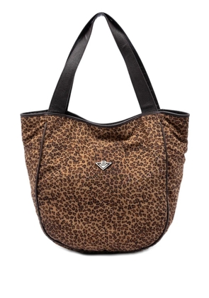Bottega Veneta Pre-Owned 20th Century Nylon Leopard Print tote bag - Brown