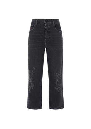 Diesel distressed wide-leg jeans - Grey