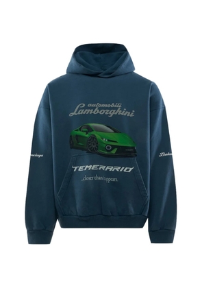 Balenciaga x Automobili Lamborghini graphic-print hoodie - Blue