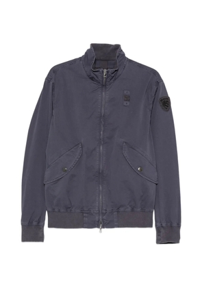 Blauer logo-patch zip-up jacket - Blue