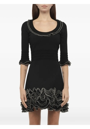 Alexander McQueen frill mini dress - Black