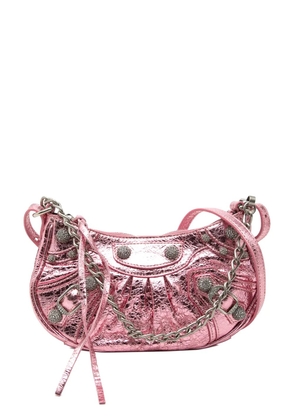Balenciaga Pre-Owned 2021 Metallic Lambskin Motocross Le Cagole XS crossbody bag - Pink