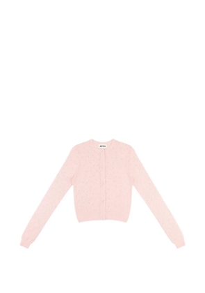 AREA crystal-embellished cardigan - Pink