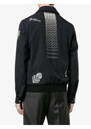 Lanvin arrow embroidered shirt jacket - Blue