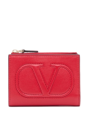 Valentino Garavani compact VLogo Walk wallet in calfskin - Red
