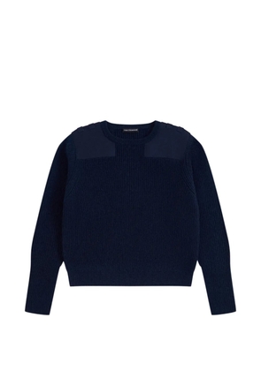 Gosha Rubchinskiy ribbed-knit patch-detail sweater - Blue
