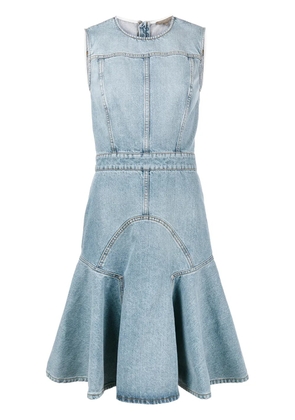Alexander McQueen Sleeveless Denim Dress - Blue