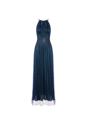 Giorgio Armani rhinestone-embellished maxi dress - Blue