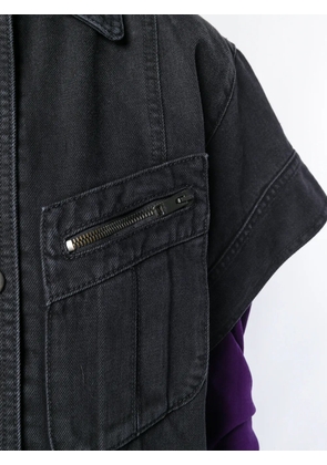 Givenchy short-sleeved denim jacket - Black