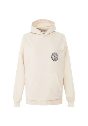Balenciaga embroidered-crest wide-fit hoodie - Neutrals