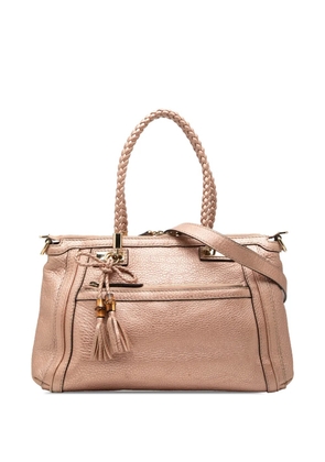 Gucci Pre-Owned 2000-2015 Metallic Pebbled Calfskin Bella satchel - Pink