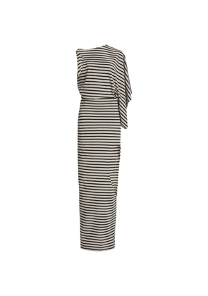A.W.A.K.E. Mode asymmetric cut-out maxi dress - Neutrals