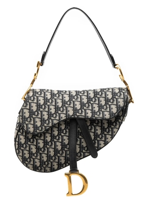 Christian Dior Pre-Owned 2019 Oblique Canvas Saddle Bag shoulder bag - Blue