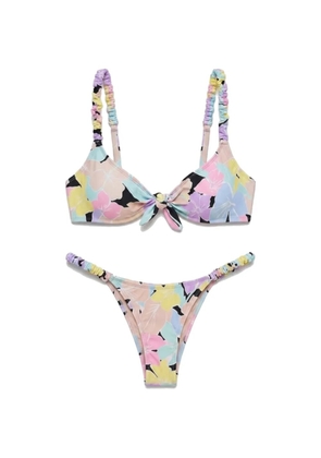 Reina Olga Luca floral-print bikini - Neutrals