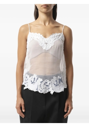 Givenchy lace-trimmed top - White