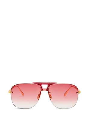 Linda Farrow square-frame sunglasses - Gold