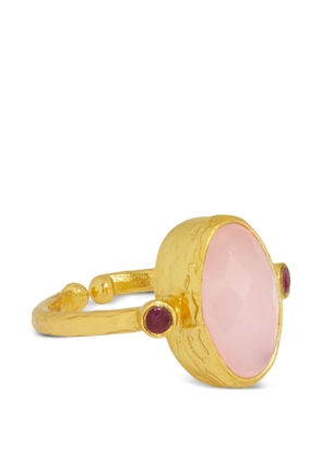 Ottoman Hands Lucia rose quartz ring - Gold