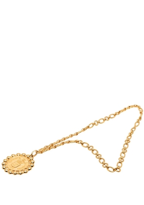 CHANEL Pre-Owned 1950-1970 Gold Plated Rue Cambon Medallion Pendant Necklace costume necklace