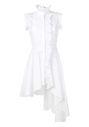 Alexander McQueen broderie anglaise trim dress - White