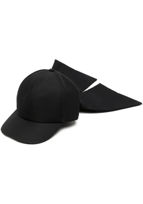 sacai rear bow cap - Black