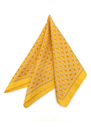 CHANEL Pre-Owned 2000-2020 Camellia Logo Letters Silk handkerchief - Yellow