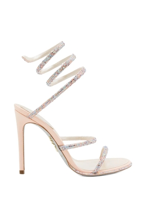 René Caovilla Cleo crystal-embellished sandals - Neutrals