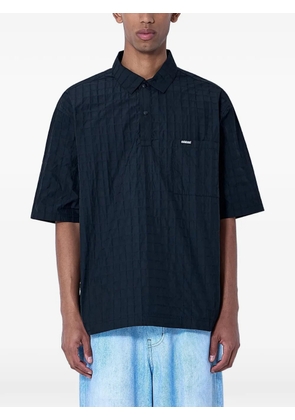 Metalwood Studio Snap textured polo shirt - Black