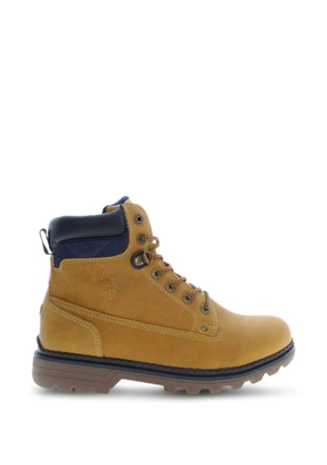U.S. POLO ASSN. lace-up logo-embossed boots - Neutrals