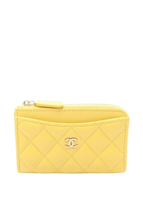 CHANEL Pre-Owned 2021-2026 CC Caviar Wallet coin pouch - Yellow