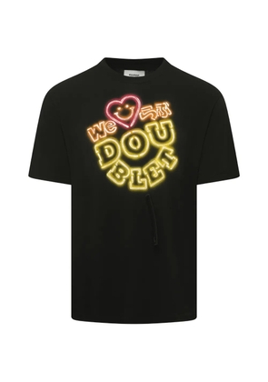 Doublet neon-paint T-shirt - Black