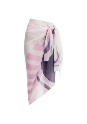 Cala de la Cruz graphic-print sarong skirt - White